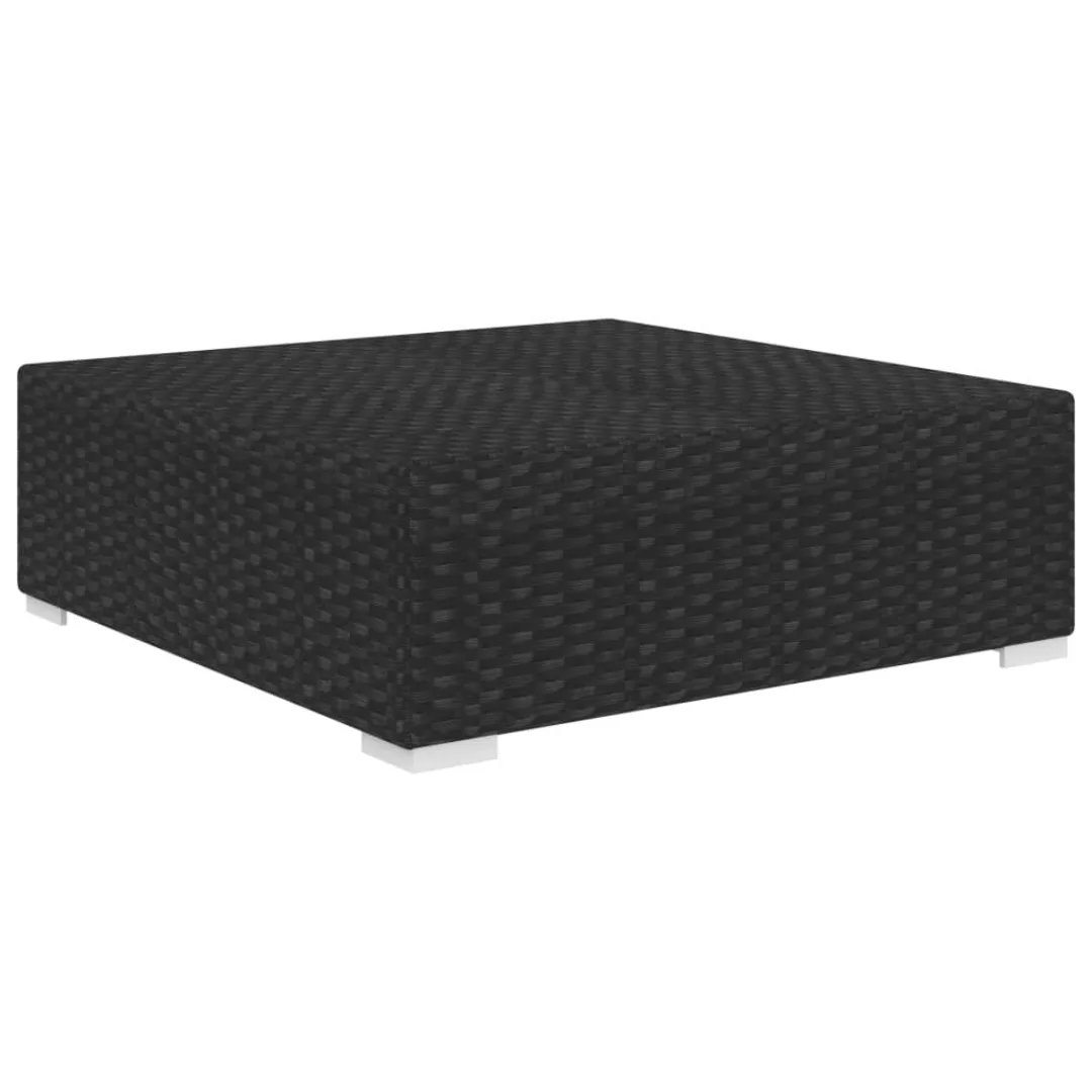 Modular-fußhocker 1 Stk. + Auflagen Poly Rattan Schwarz günstig online kaufen