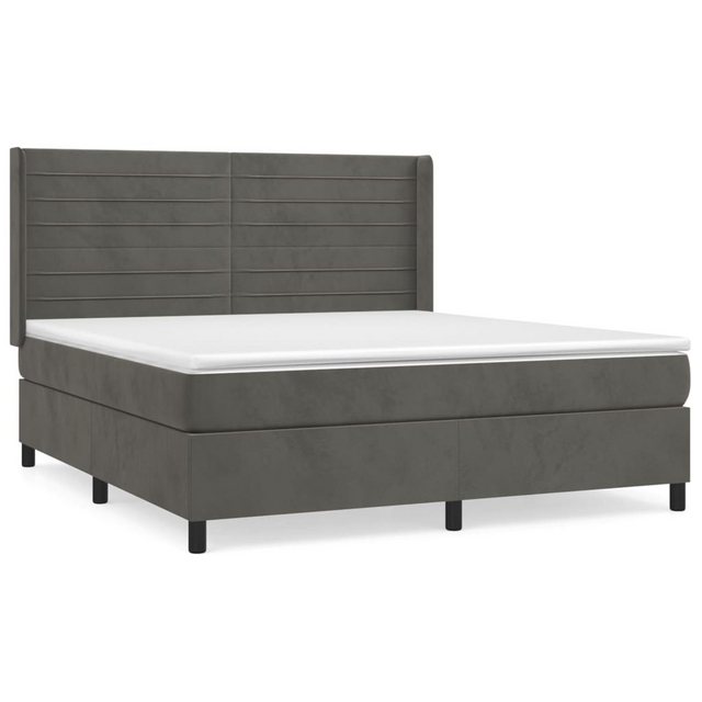 vidaXL Boxspringbett Bett Boxspringbett Samt komplett mit Matratze & Topper günstig online kaufen