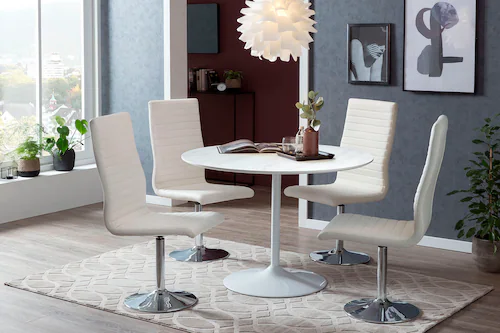 SalesFever Bistrotisch, Eleganz trifft Funktionalität: Tischplatte in Marmo günstig online kaufen