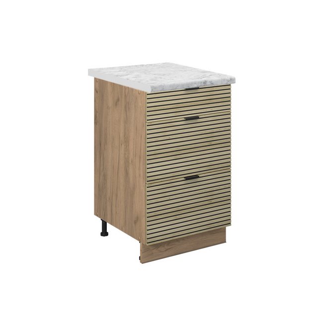 Vicco Unterschrank Fame-Line, Eiche Paneel/Goldkraft Eiche, 50 cm, AP Marmo günstig online kaufen