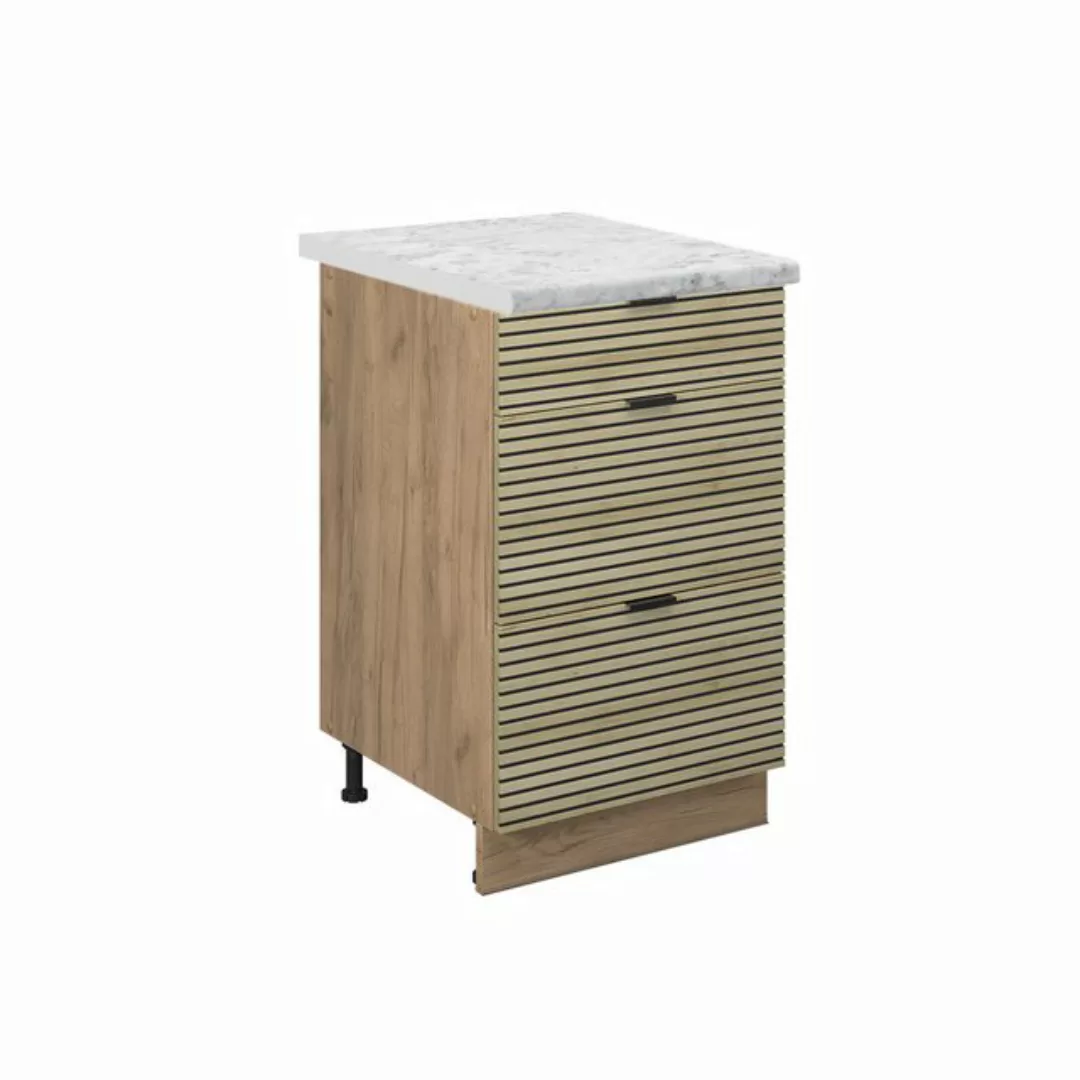 Vicco Unterschrank Fame-Line, Eiche Paneel/Goldkraft Eiche, 50 cm, AP Marmo günstig online kaufen