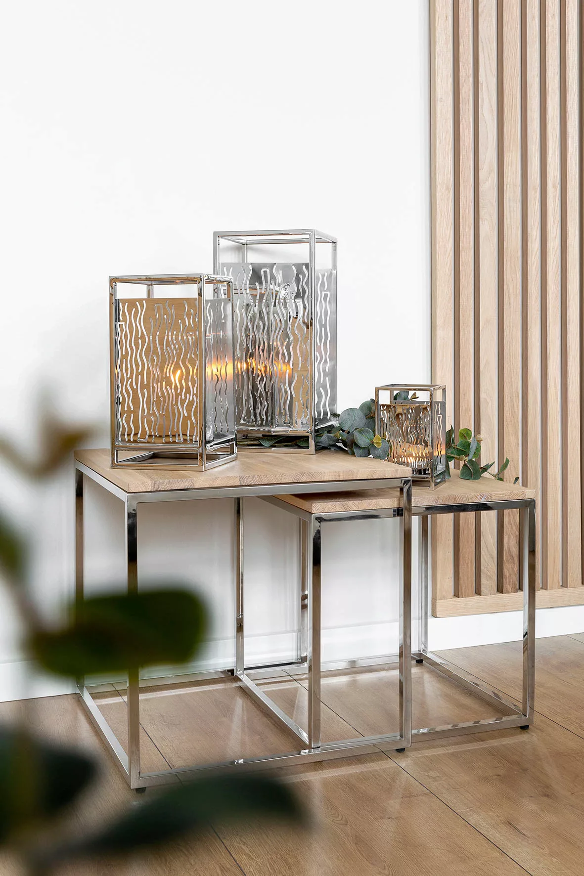 Fink Windlicht »Kerzenhalter NICOSA«, (1 St.), aus Edelstahl und Glas, mit günstig online kaufen