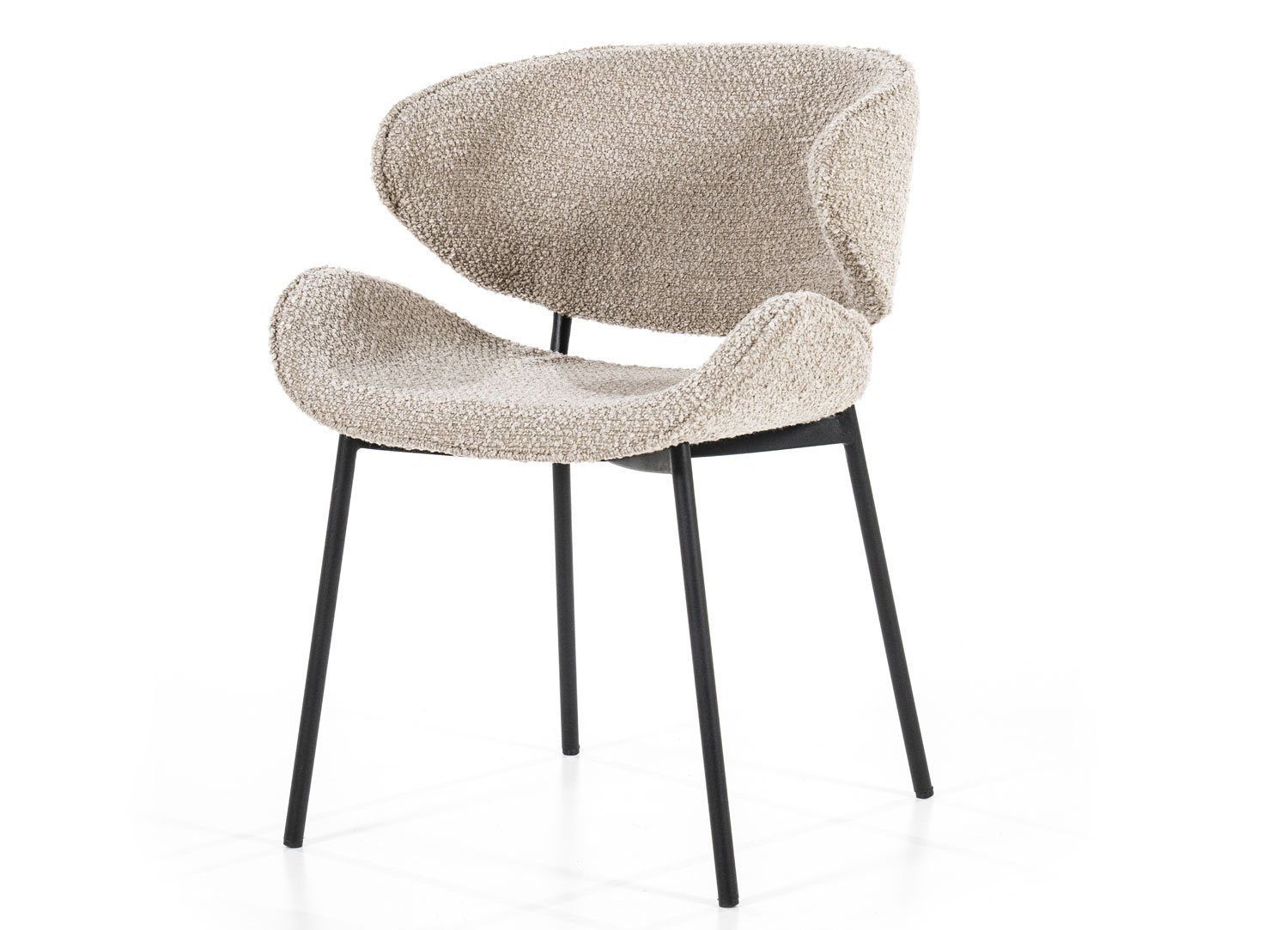 Maison ESTO Esszimmerstuhl ALENA Vierfußstuhl Bouclé günstig online kaufen