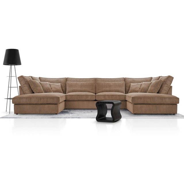 Beautysofa Ecksofa Parma U, modern Wohnlandschaft aus Velours, große U-Form günstig online kaufen