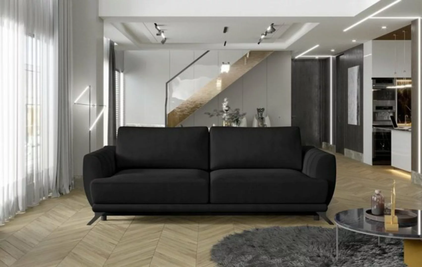 Luxusbetten24 Schlafsofa Designer 3er Sofa Diana, mit Schlaffunktion und St günstig online kaufen