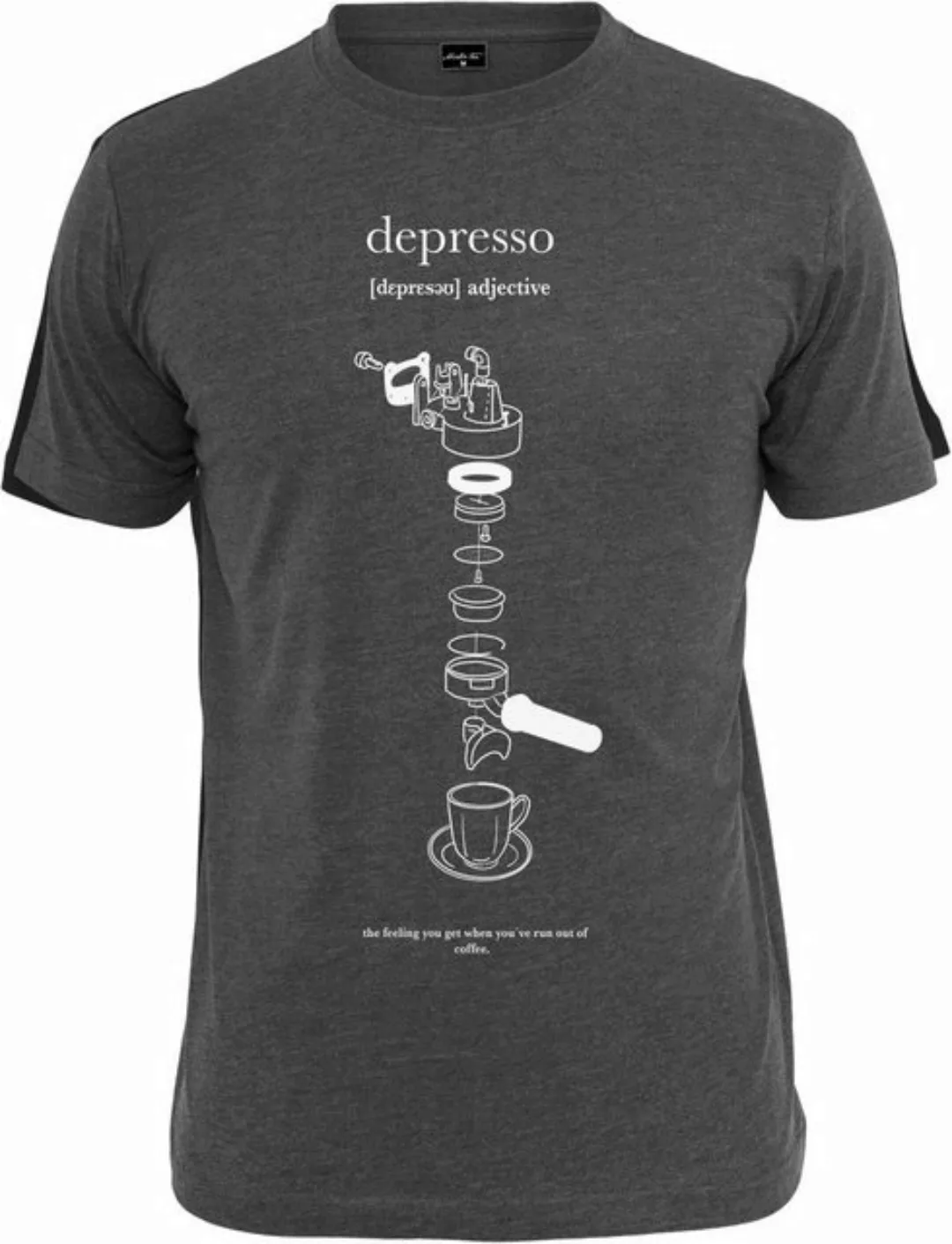 MisterTee Kurzarmshirt MisterTee Herren Depresso Tee (1-tlg) günstig online kaufen