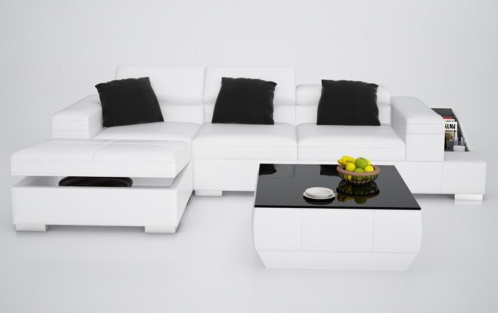 Xlmoebel Sofa Modernes Design Ledersofa Eckcouch Wohnlandschaft L K5006D, H günstig online kaufen