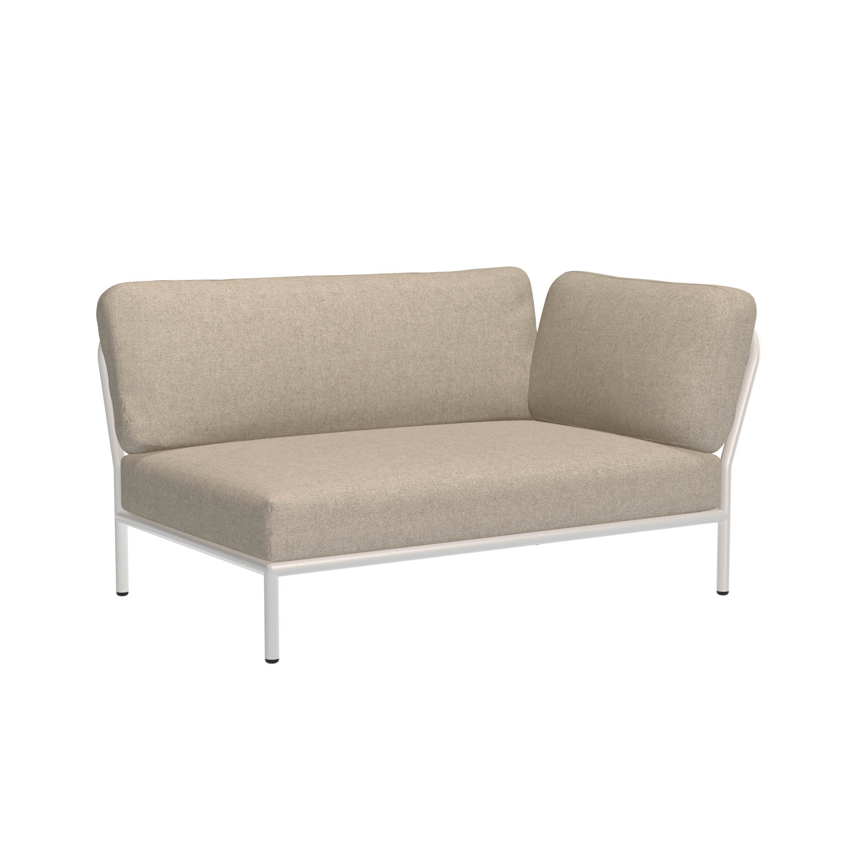 LEVEL Outdoor Sofa Lounge-Modul 2 Papyrus Weiß Rechts günstig online kaufen