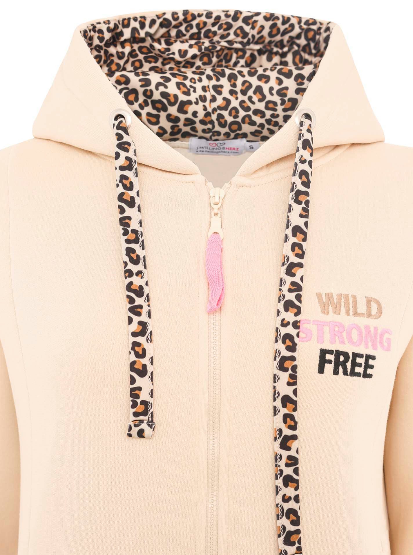 Zwillingsherz Jerseymantel ""Wild and Free"", mit auffäligem Front und Back günstig online kaufen