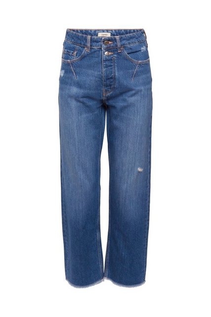 Esprit 7/8-Jeans Jeans mit Destroyed-Effekten in Dad Fit günstig online kaufen