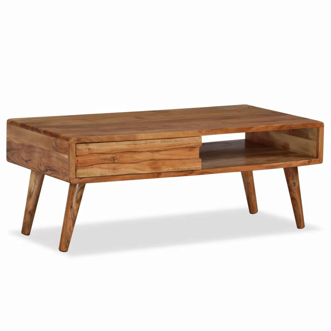 Couchtisch Massivholz Mit Schublade Geschnitzt 100 X 50 X 40 Cm günstig online kaufen