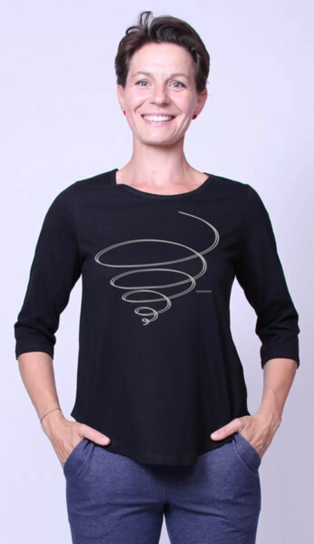 Bio-damen-3/4 Arm Shirt- Schwungkreisel günstig online kaufen
