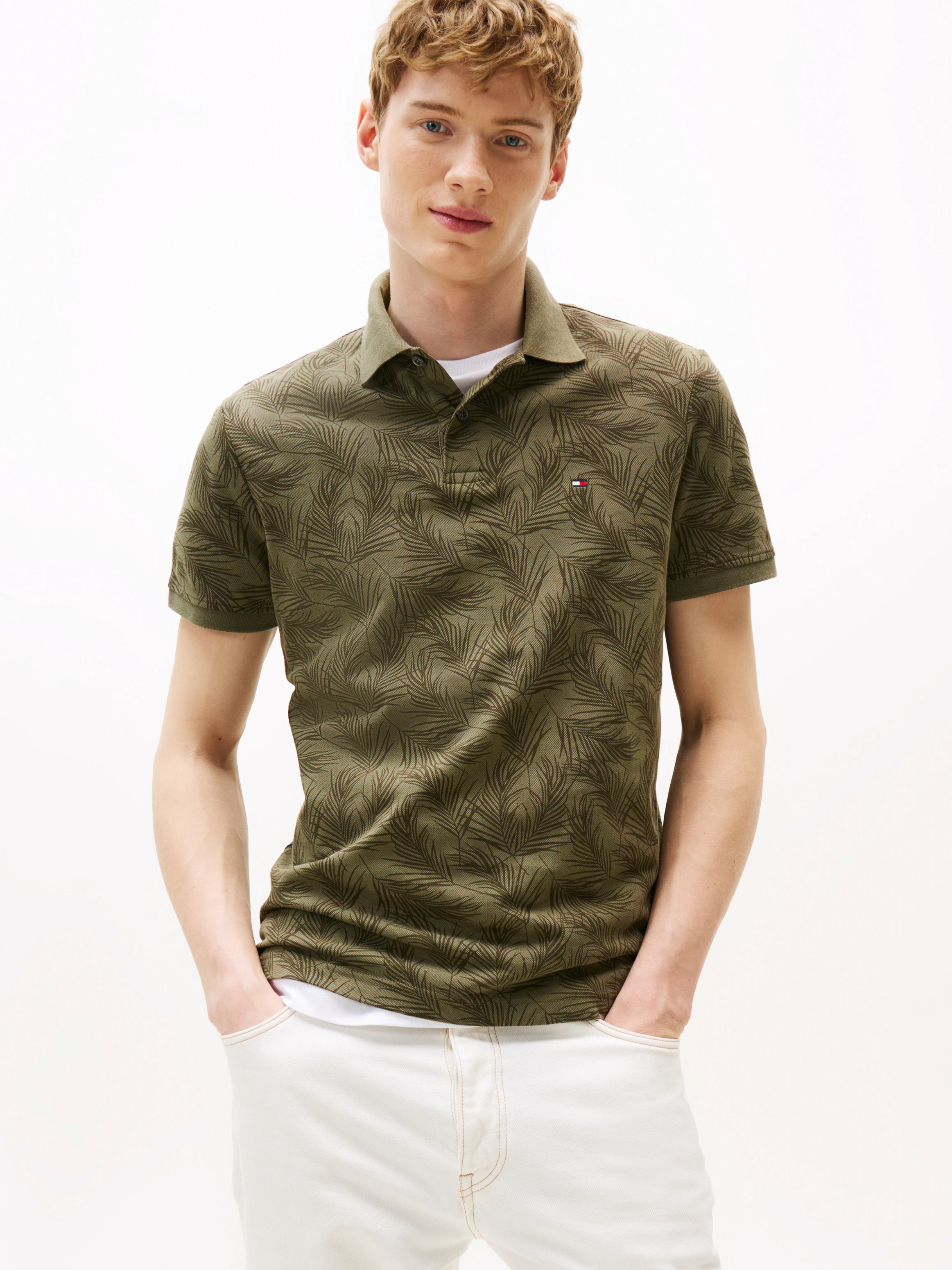 Tommy Hilfiger Poloshirt LEAF AOP REG günstig online kaufen