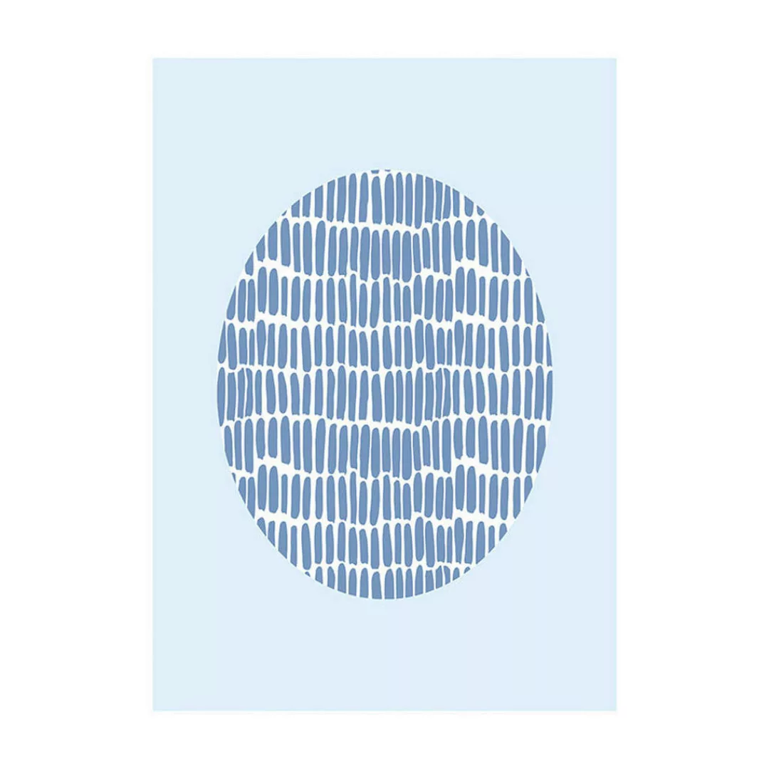 Komar Wandbild Shelly Patterns Blue Muscheln B/L: ca. 30x40 cm günstig online kaufen