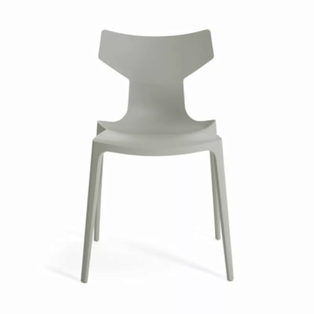 Stapelbarer Stuhl Re-Chair plastikmaterial grau / Recyceltes Material - Kar günstig online kaufen