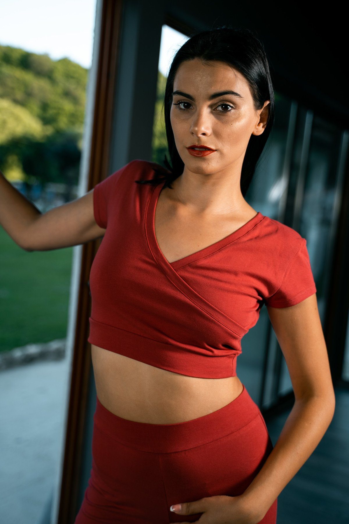 Evoni Crop-Top Damen Crop Top Kurzarmshirt günstig online kaufen