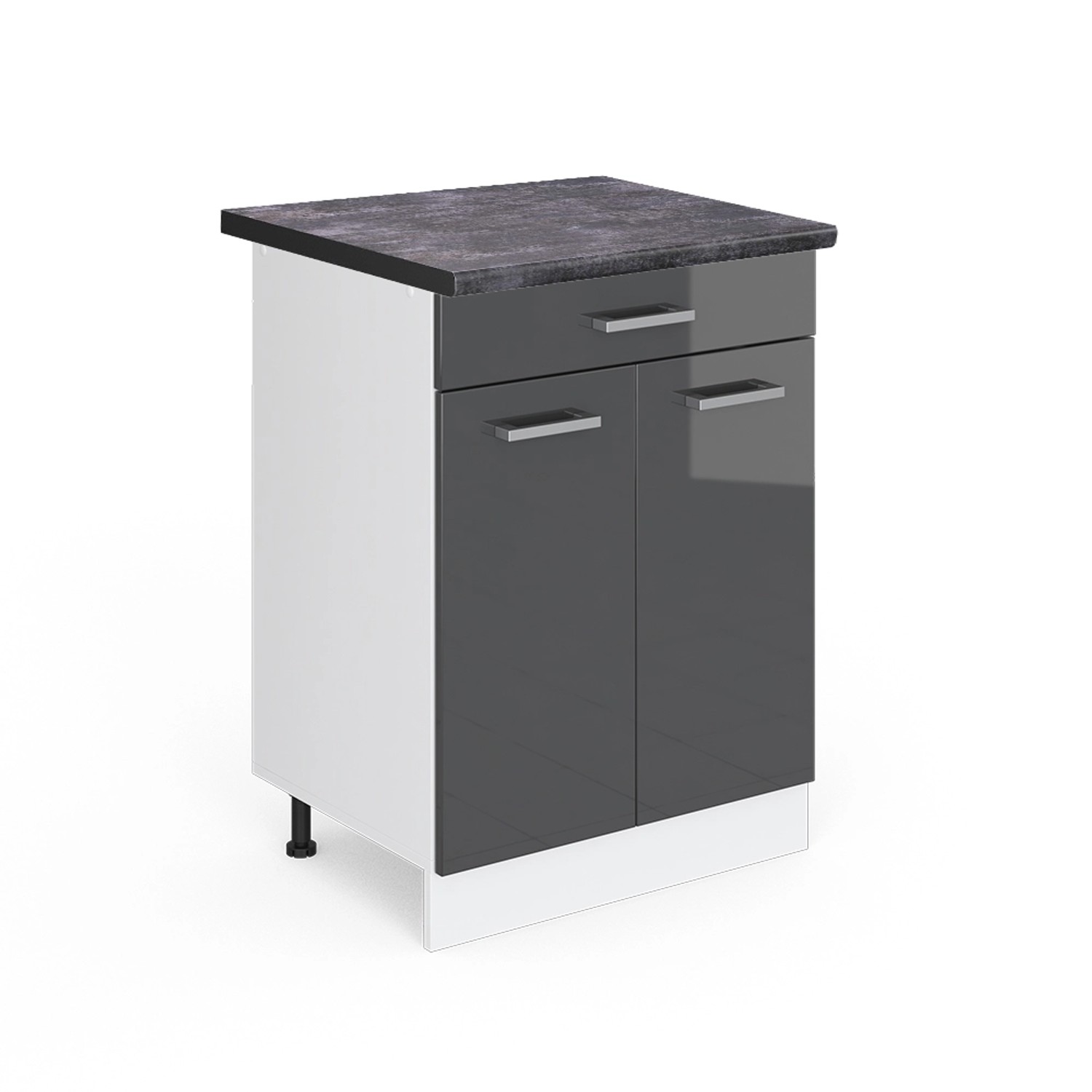 Vicco Unterschrank R-Line, Bordeaux Hochglanz/Anthrazit, 60 günstig online kaufen