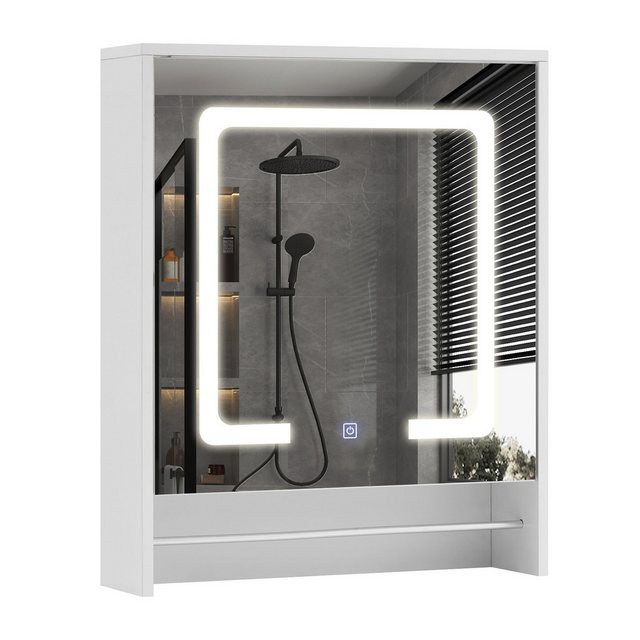 CLIPOP Badezimmerspiegelschrank Badeschrank mit LED Wandspiegel mit Touchsc günstig online kaufen