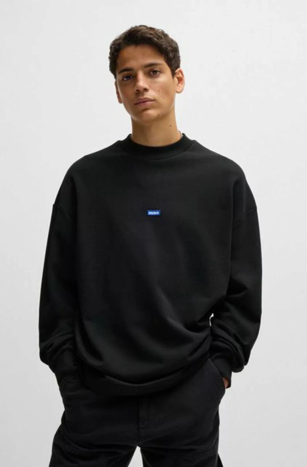 HUGO Blue Sweatshirt Nedro mit Logo-Patch günstig online kaufen