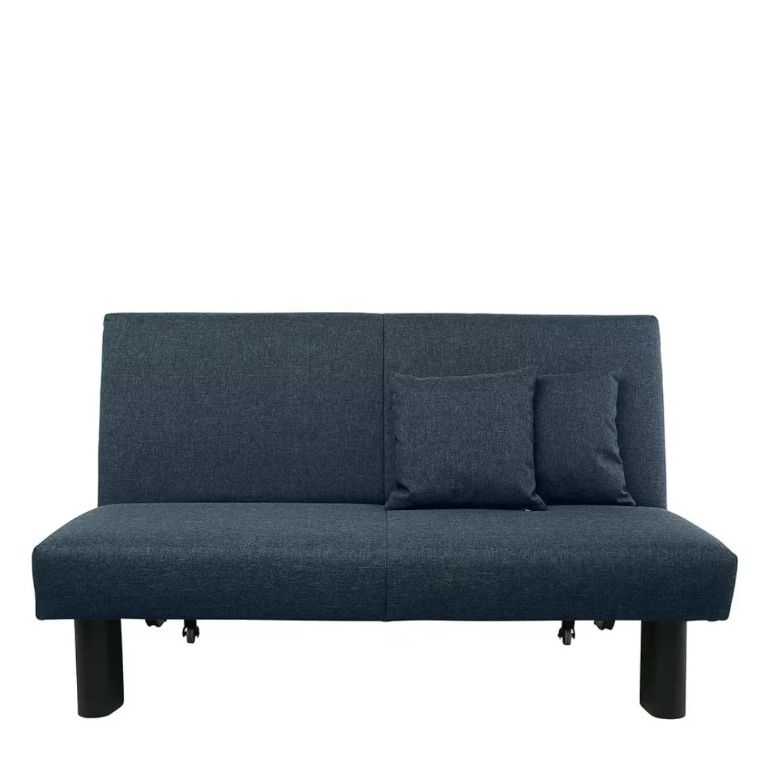 2er Schlafsofa Blau mit Untergestell aus Metall Made in Germany günstig online kaufen