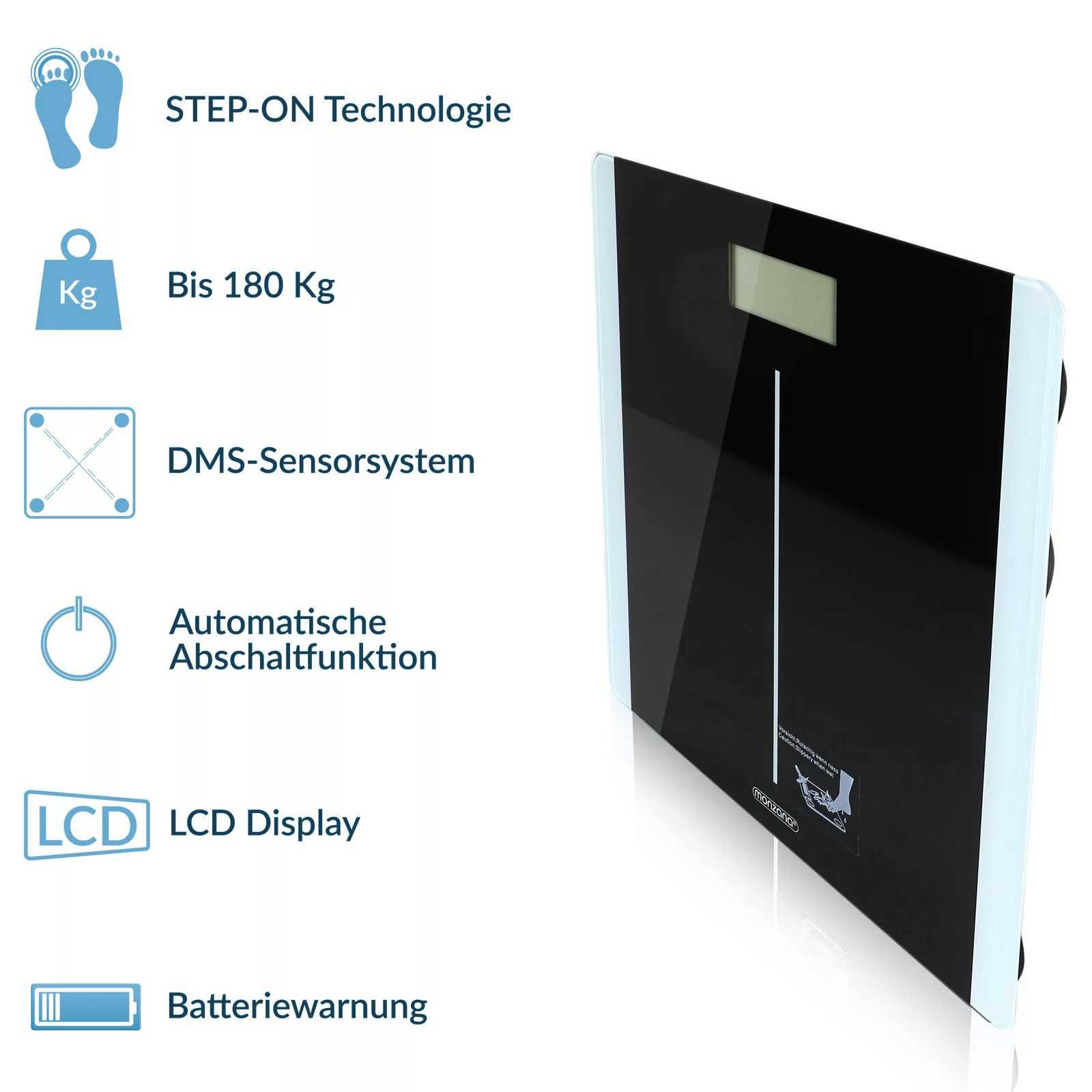 Digitale Personenwaage mit DMS-Sensorsystem - LCD Display günstig online kaufen