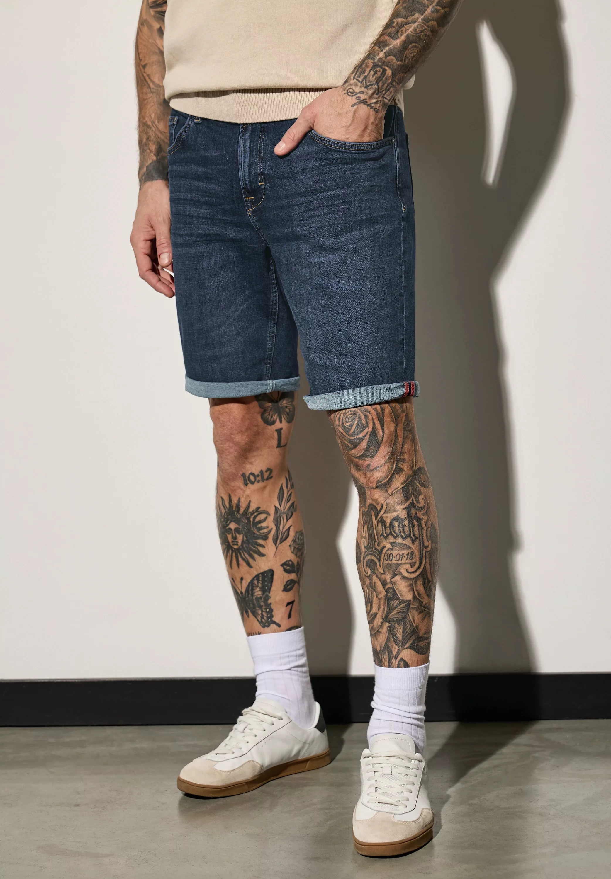 STREET ONE MEN Bermudas, aus Baumwolle mit Stretchanteil günstig online kaufen