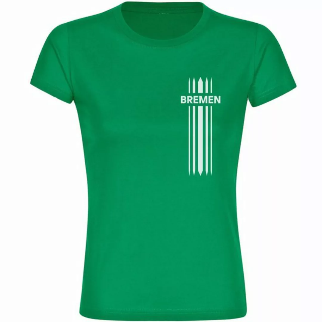 multifanshop T-Shirt Damen Bremen - Streifen - Frauen günstig online kaufen