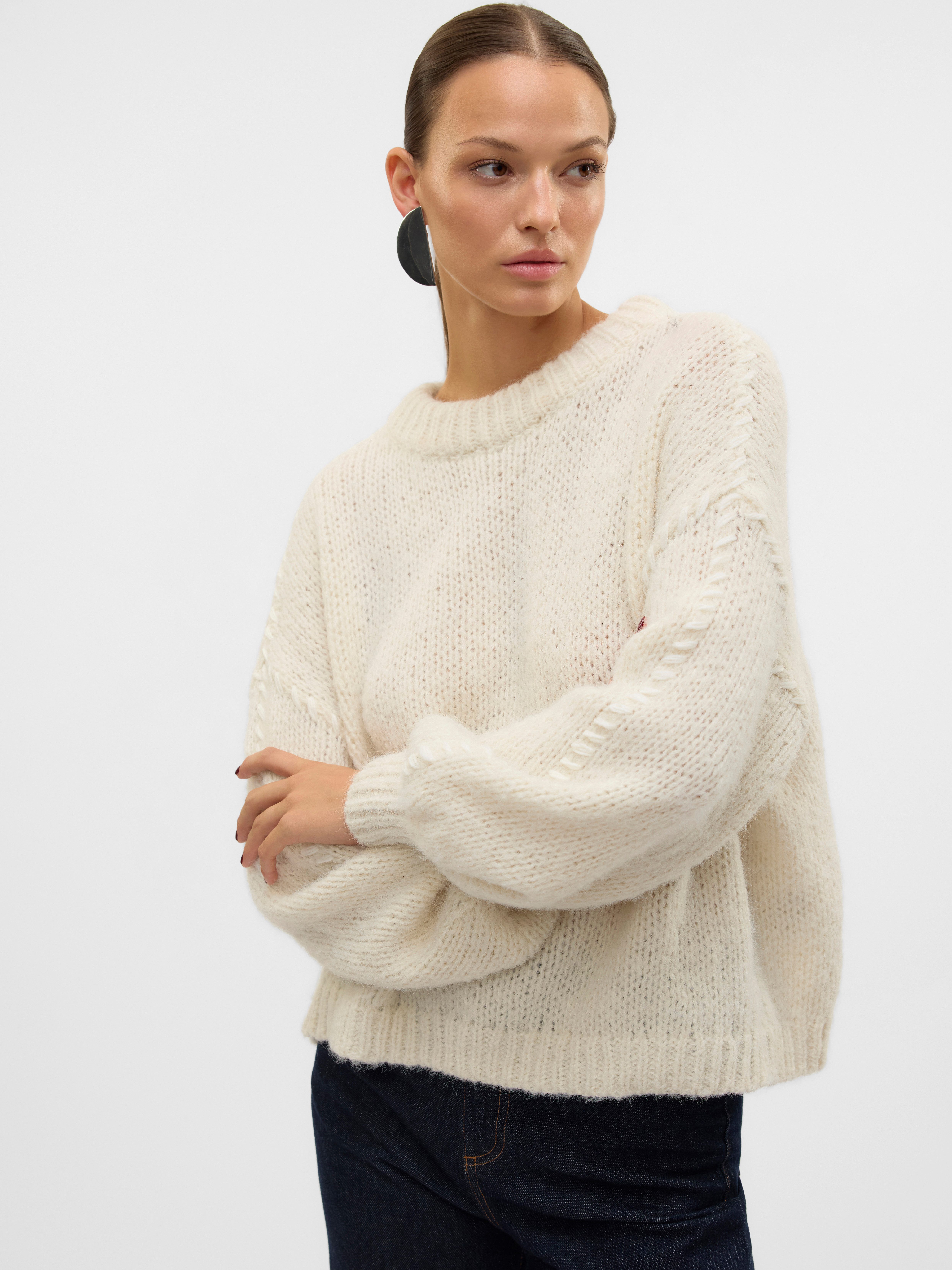 Vero Moda Rundhalspullover VMFENG LS O-NECK günstig online kaufen