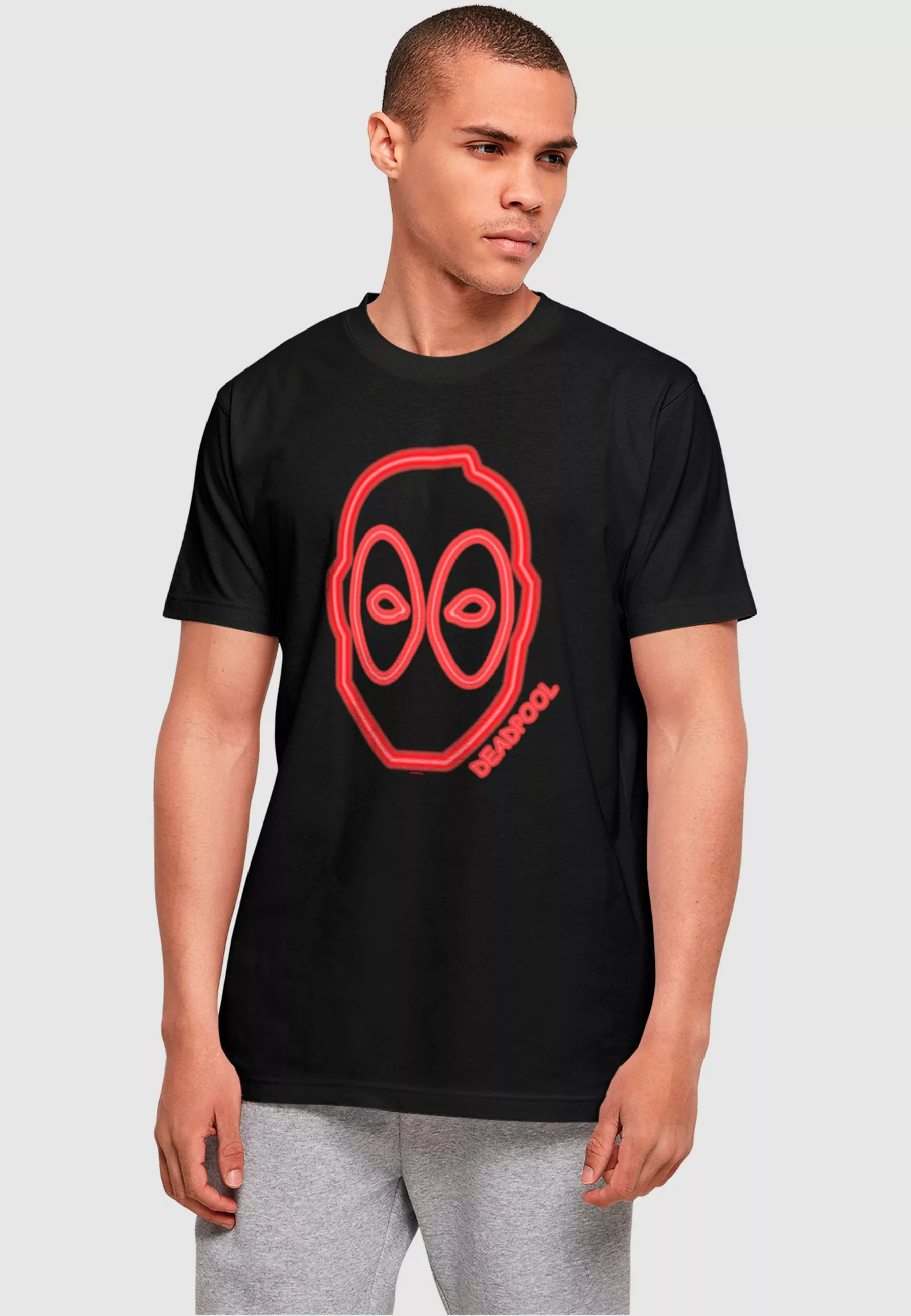 ABSOLUTE CULT T-Shirt "ABSOLUTE CULT Herren Deadpool - Neon Head T-Shirt" günstig online kaufen