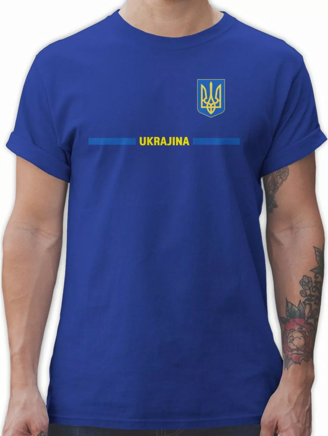 Shirtracer T-Shirt Ukraine Trikot Wappen, Україна mit Stolz, Ukrainisches F günstig online kaufen