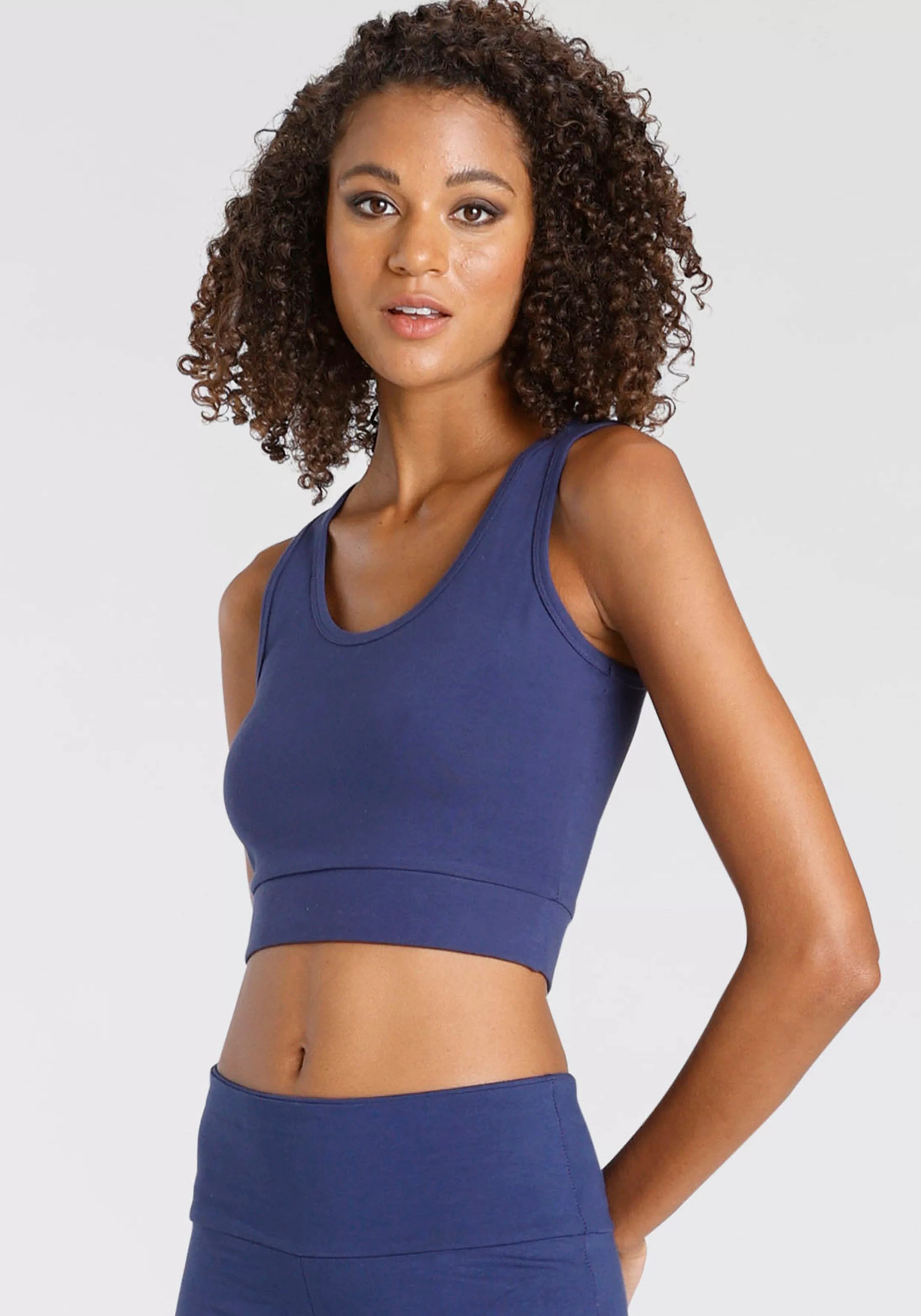 LASCANA ACTIVE Sporttop, Crop-Top mit breiten Trägern günstig online kaufen