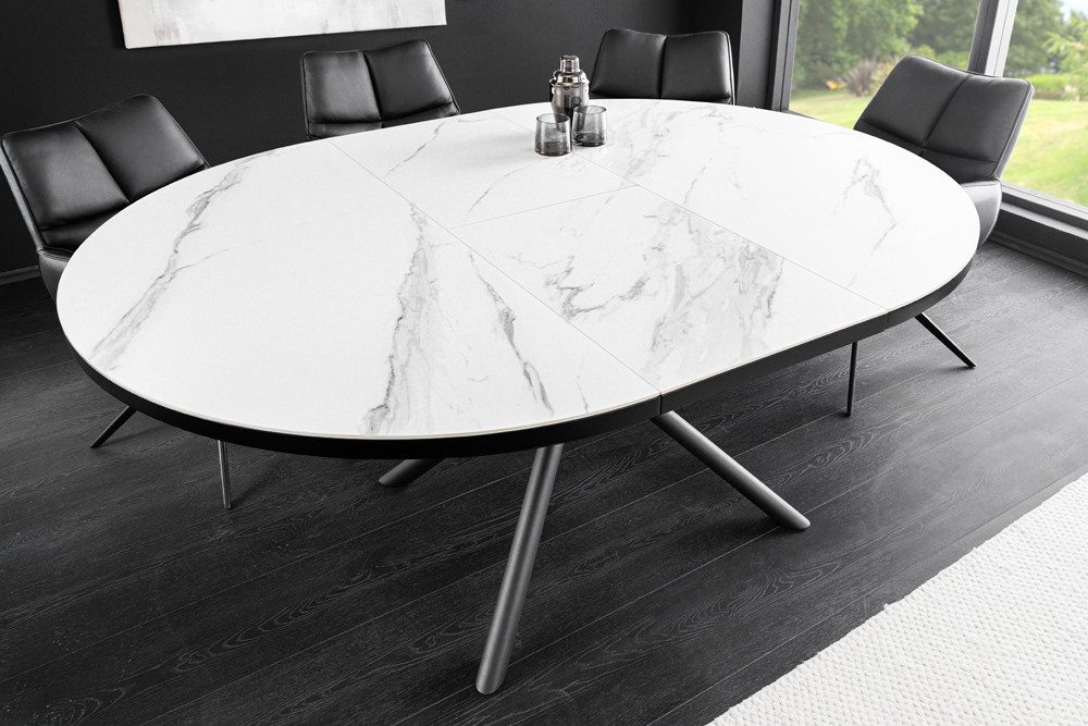 riess-ambiente Esstisch MIKADO 120–160cm weiß Keramik günstig online kaufen