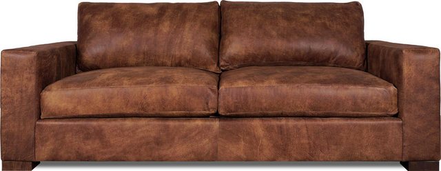 Xlmoebel Sofa Neue Wohnzimmer-Garnitur in braun aus Leder und Textil mit, H günstig online kaufen