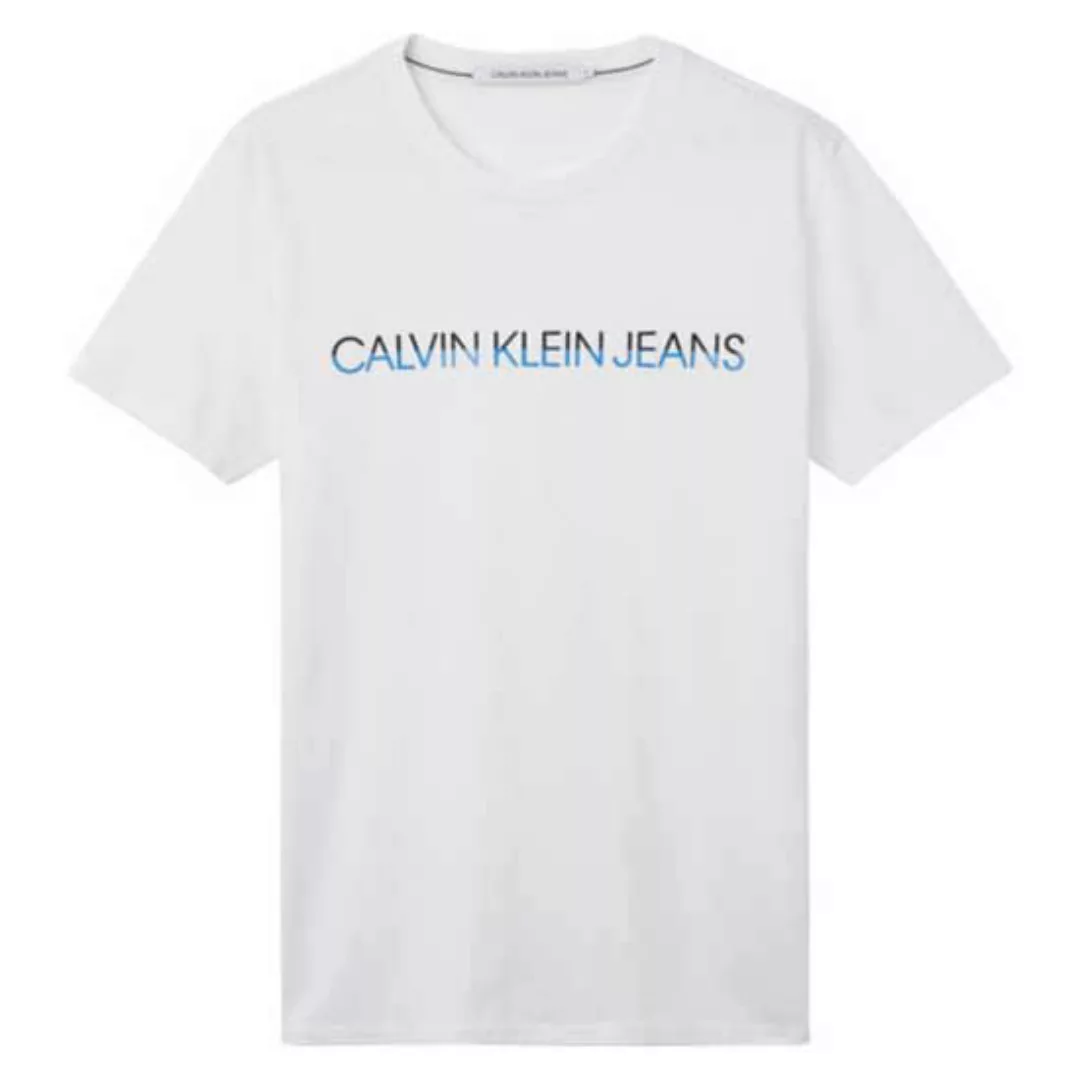 Calvin Klein Jeans Mixed Instit Technique Kurzärmeliges T-shirt S Bright Wh günstig online kaufen