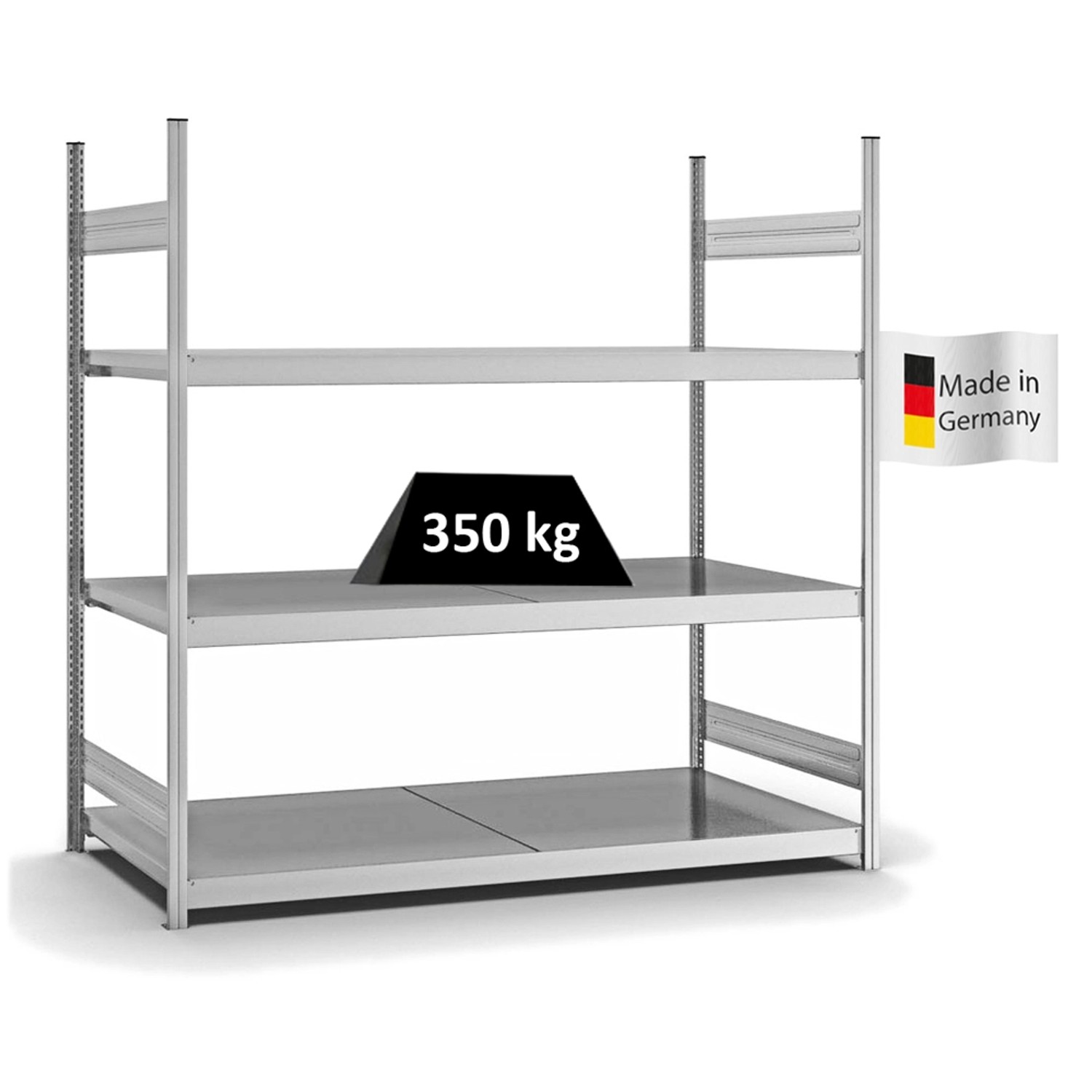 PROREGAL Weitspannregal Stecksystem T-Profil Grundregal HxBxT 200x200x80 cm günstig online kaufen