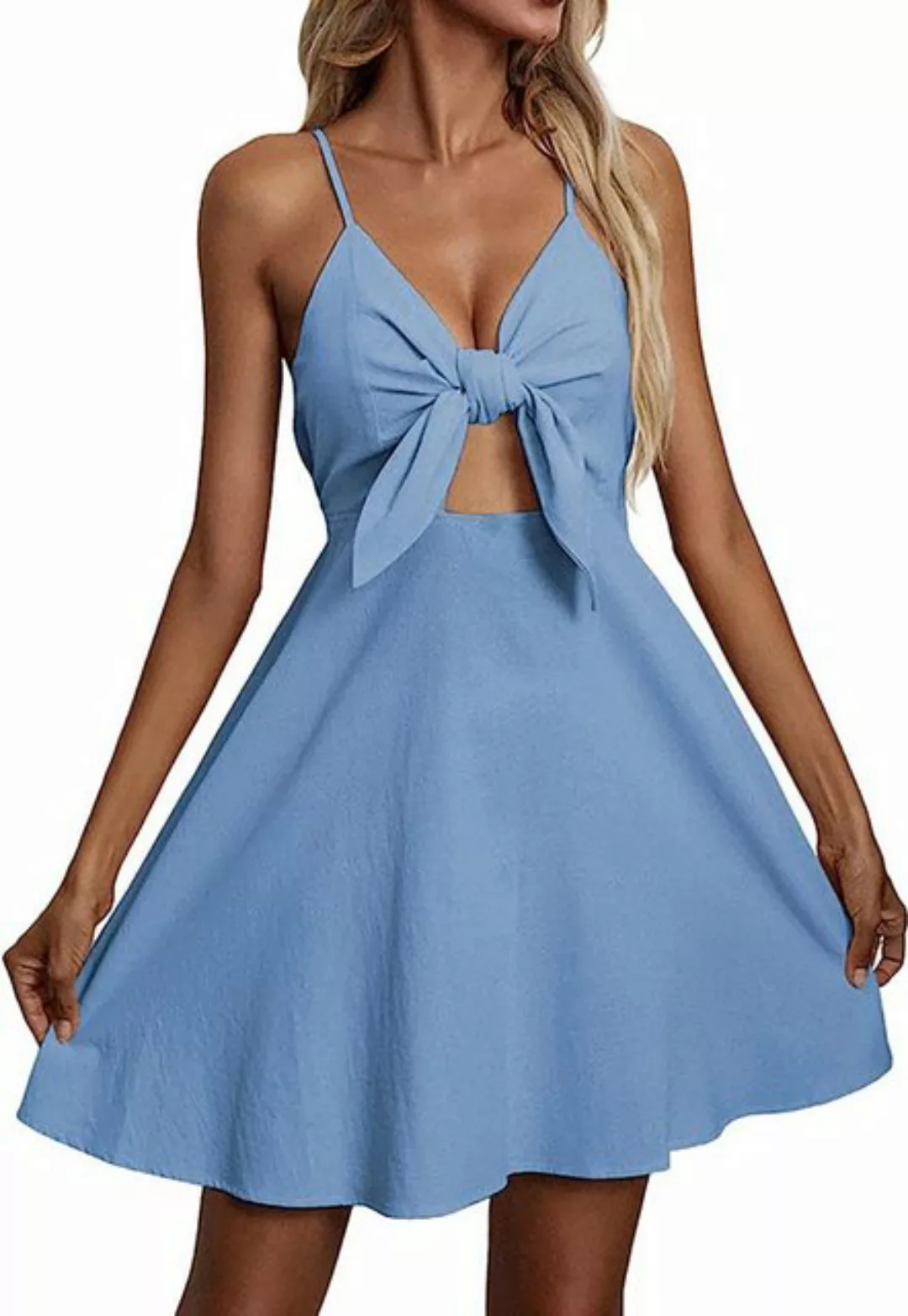 FIDDY Sommerkleid Neuer Stil Strapskleid mit Schleife, modischer, lässiger günstig online kaufen