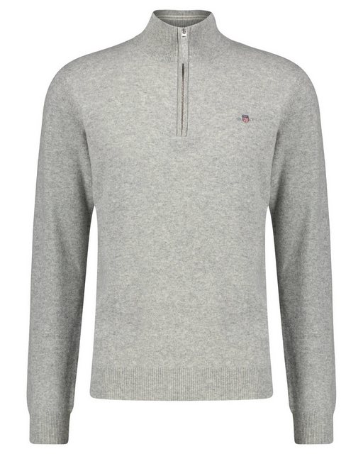 Gant Strickpullover Herren Troyer aus Lammwolle (1-tlg) günstig online kaufen