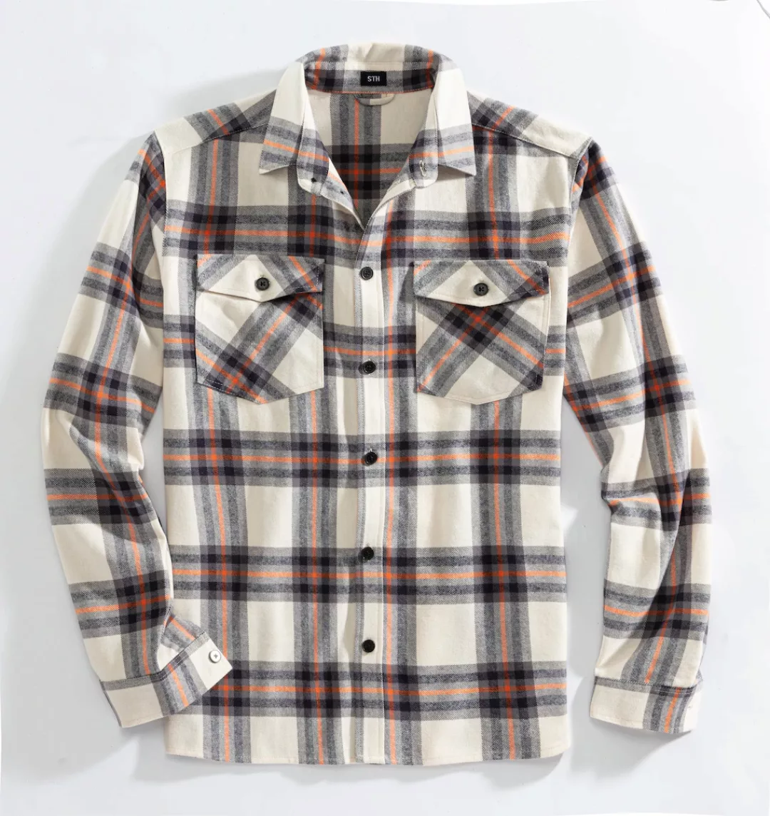 H.I.S Karohemd Flanellhemd, Overshirt mit aufgesetzten Taschen, angenehme w günstig online kaufen