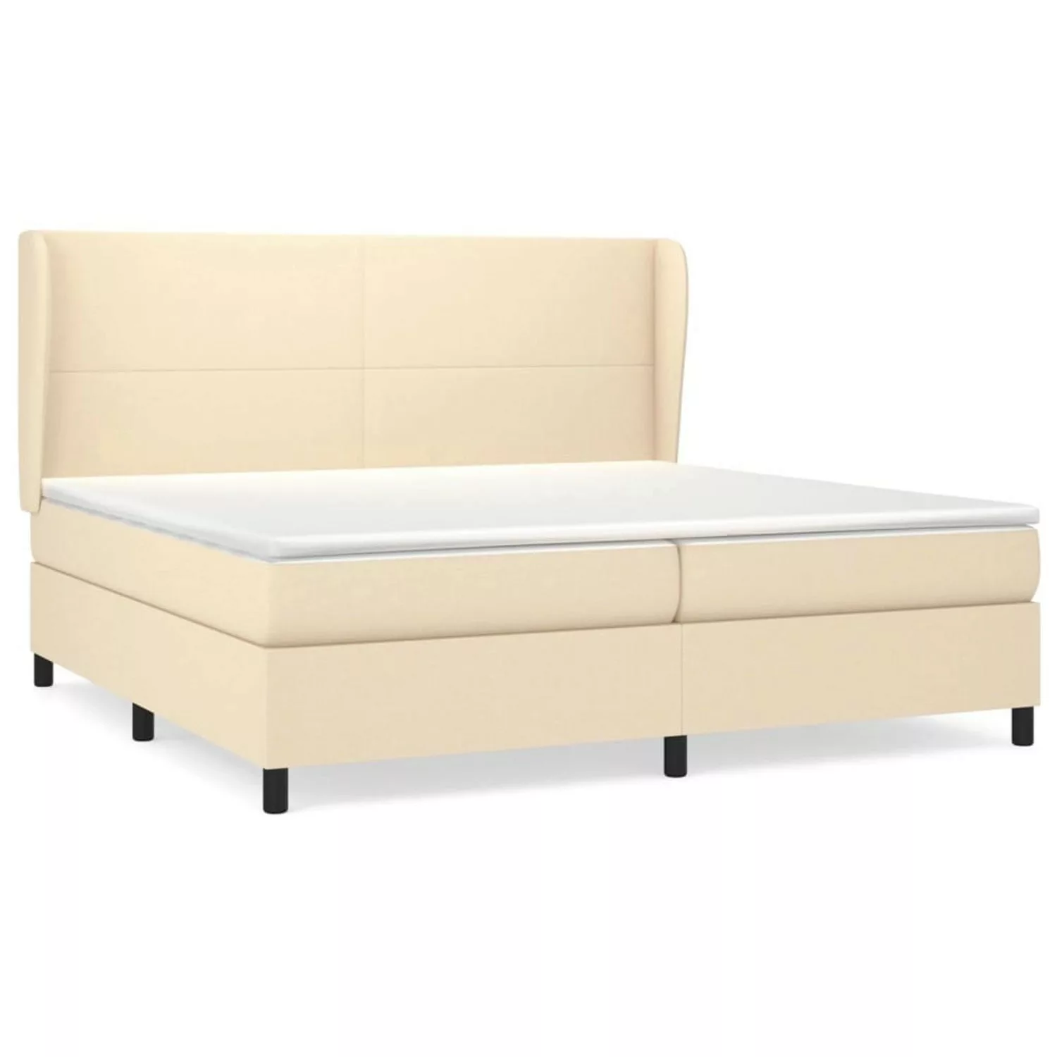 vidaXL Boxspringbett mit Matratze Creme 200x200 cm Stoff1372447 günstig online kaufen