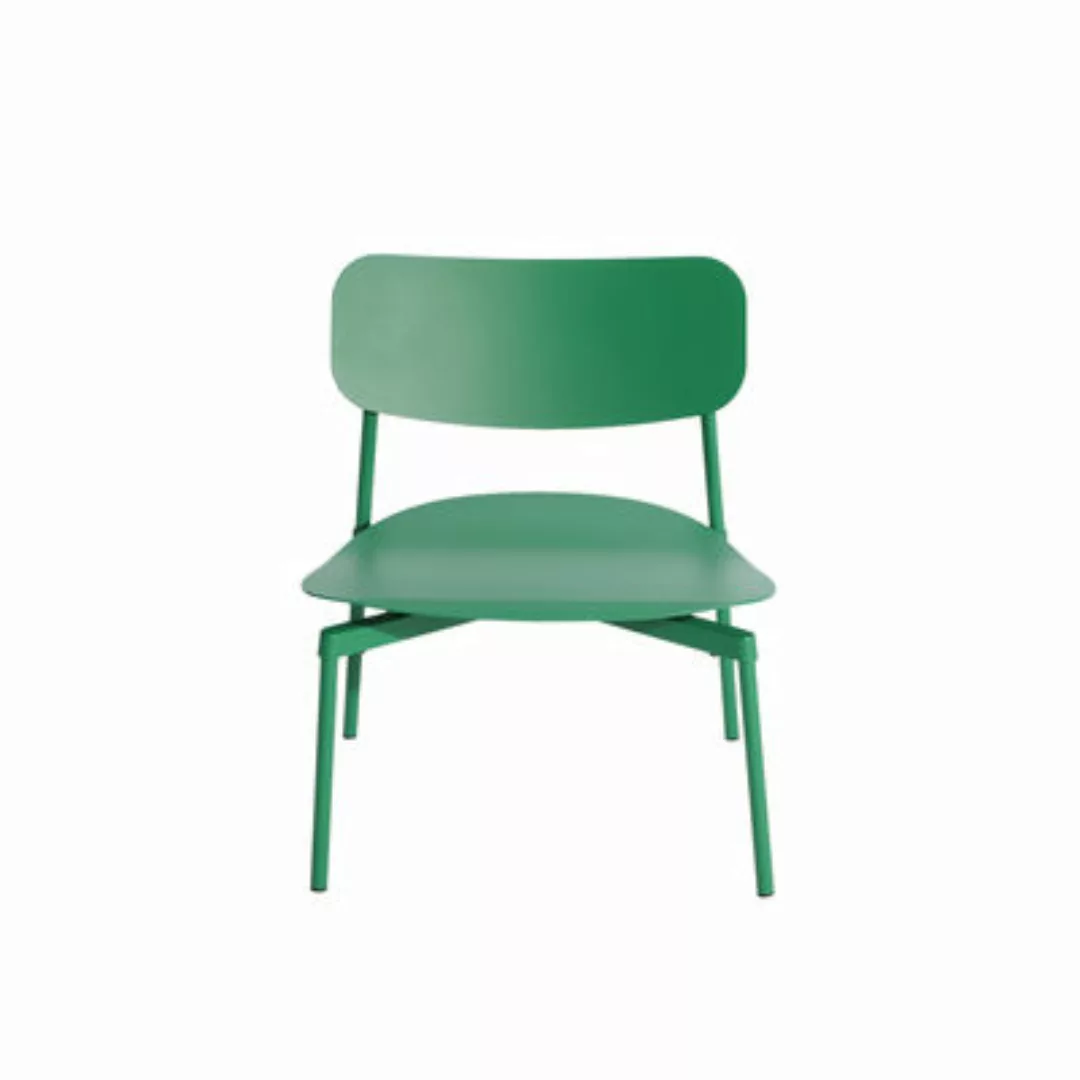 Niedrig stapelbarer Sessel Fromme metall grün / Aluminium - Petite Friture günstig online kaufen