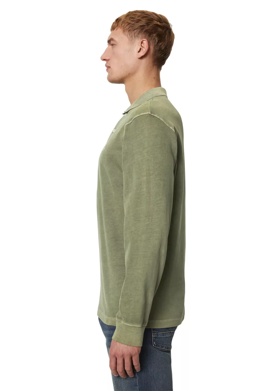 Marc OPolo Langarm-Poloshirt "aus reiner Bio-Baumwolle" günstig online kaufen