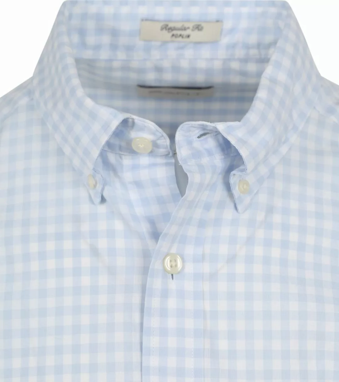 Gant Kurzarmhemd Regular Fit Gingham Popeline Hemd strapazierfähig pflegele günstig online kaufen