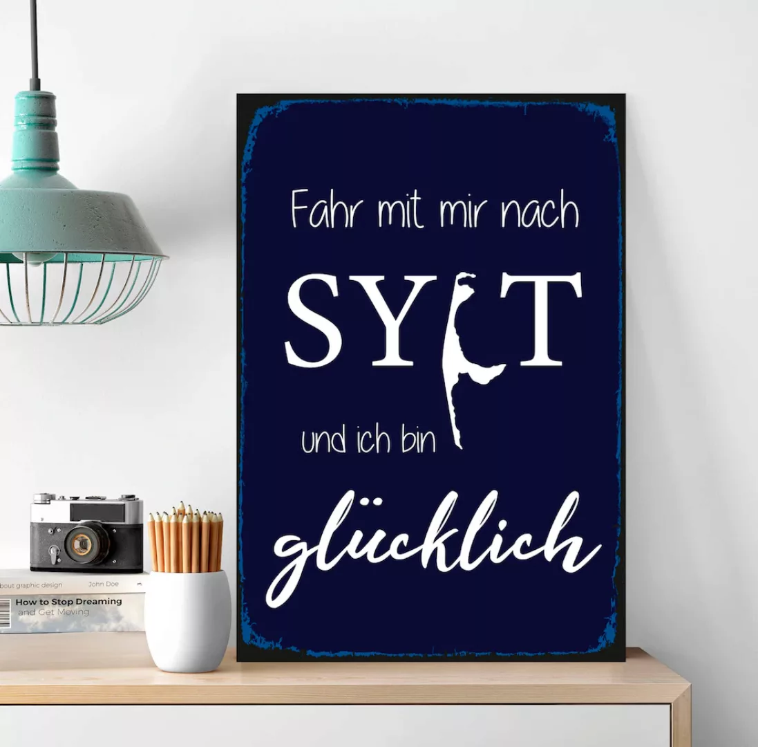 queence Metallbild "Sylter Glück", (1 St.), Stahlschilder günstig online kaufen