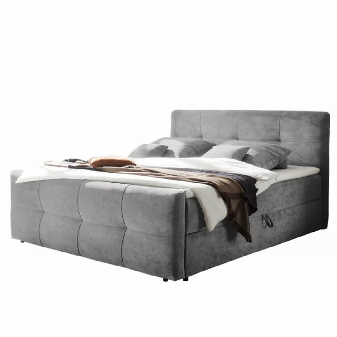 riess-ambiente Boxspringbett TOULOUSE 180x200cm dunkelgrau · mit Bettkasten günstig online kaufen