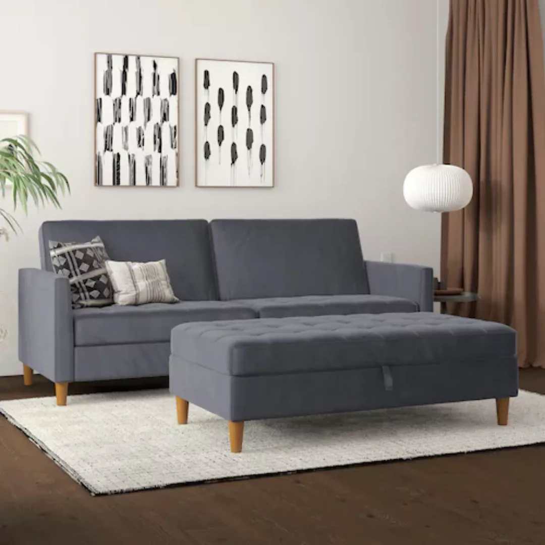 Dorel Home 3-Sitzer »Presley«, Sofa mit Bett-Funktion und verstellbarer Rüc günstig online kaufen