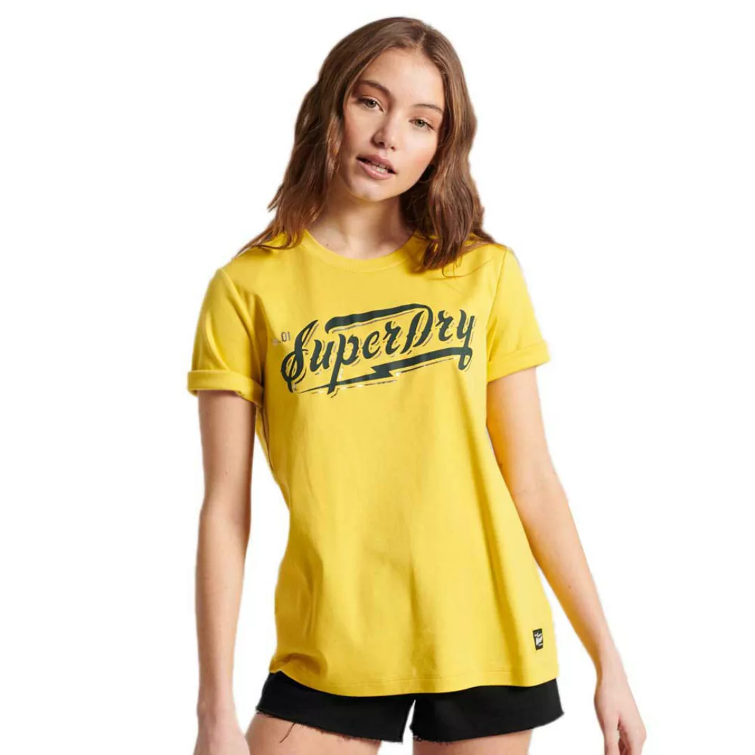 Superdry Bohemian Band Crew Kurzarm T-shirt S Spring Yellow günstig online kaufen