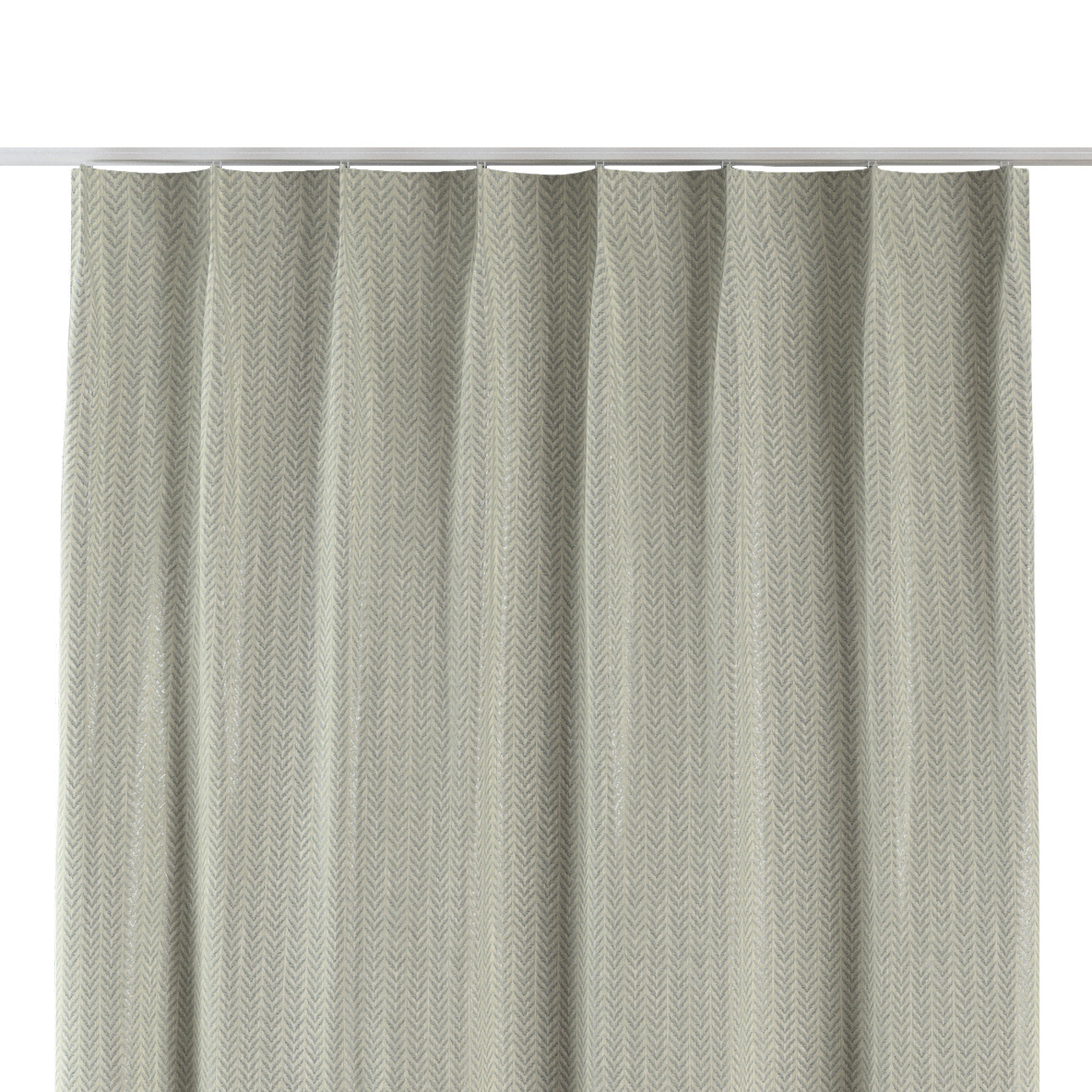 Vorhang mit flämischen 1-er Falten, silbern-grau, Imperia Premium (144-10) günstig online kaufen