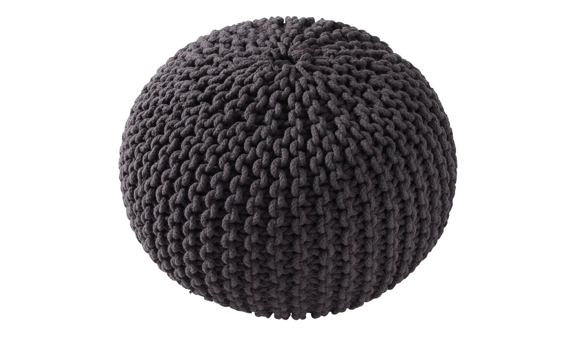 como Strickpouf ¦ grau ¦ Maße (cm): H: 38  Ø: 50 Dekokissen & Decken > Kiss günstig online kaufen