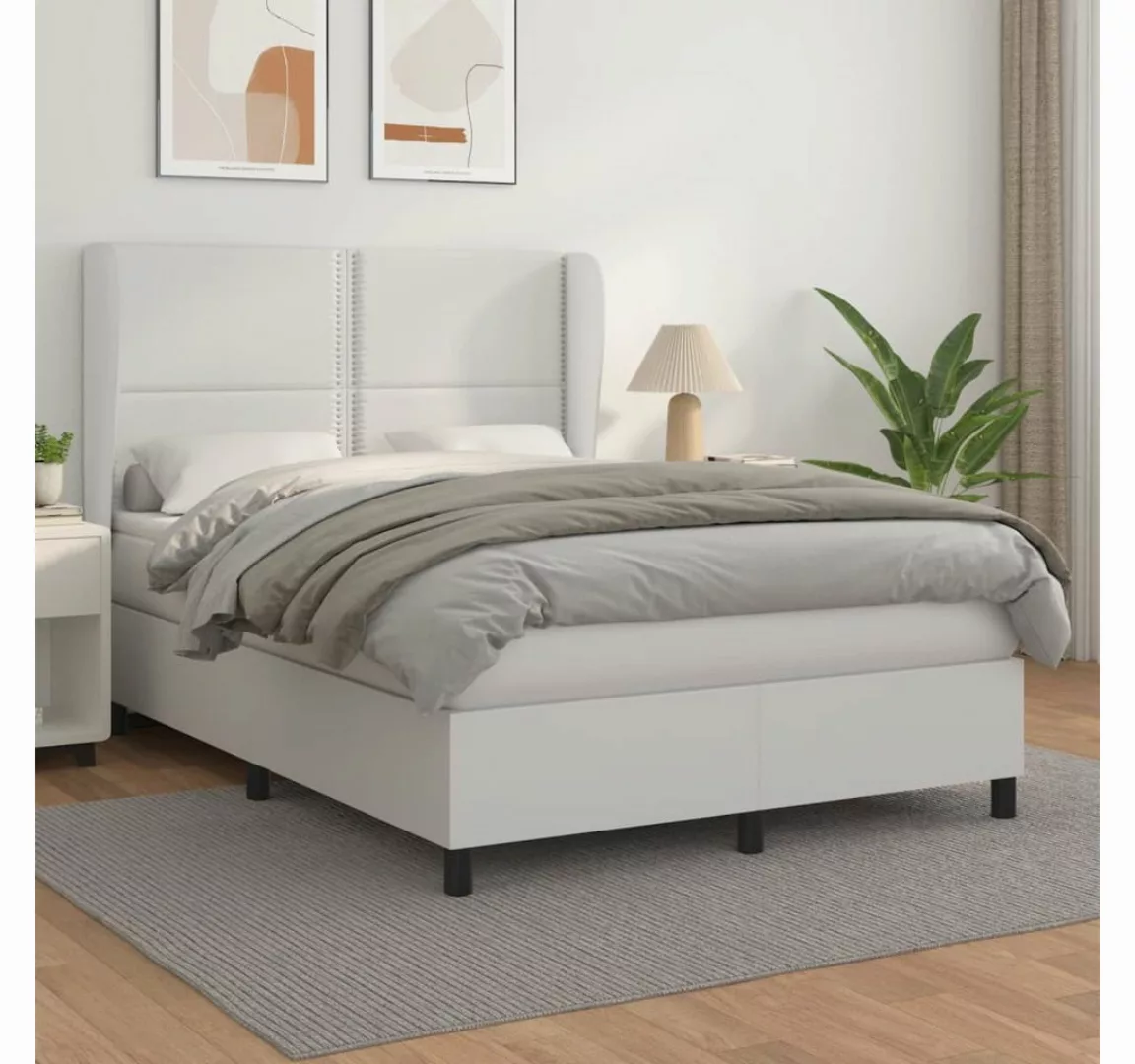 vidaXL Boxspringbett Bett Boxspringbett mit Matratze & Topper Kunstleder ve günstig online kaufen