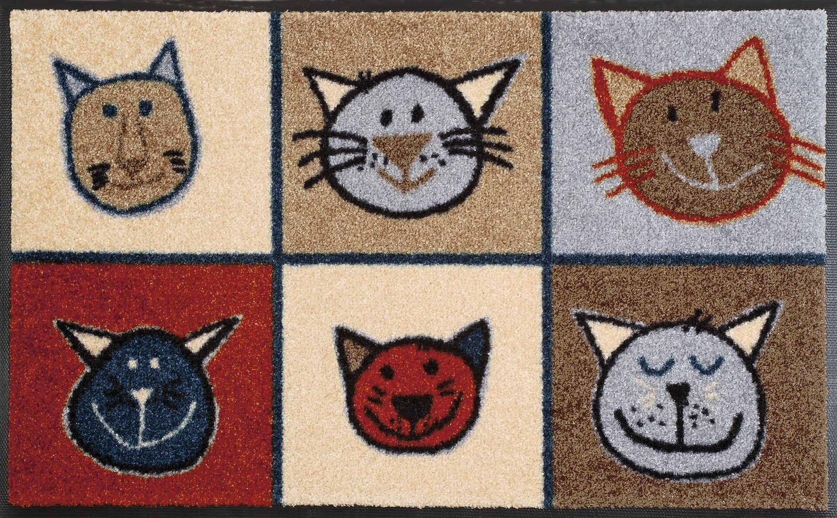 wash+dry by Kleen-Tex Fußmatte Miau Miau, günstig online kaufen